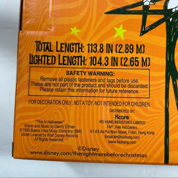 musical string lights The Nightmare Before Christmas 113 inches Disney NEW - Picture 3 of 14